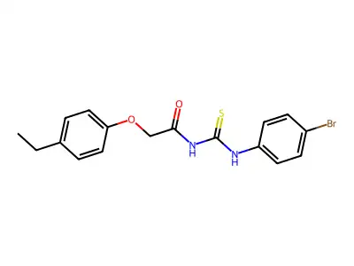 N-[(4-bromophenyl)carbamothioyl]-2-(4-ethylphenoxy)acetamide structure