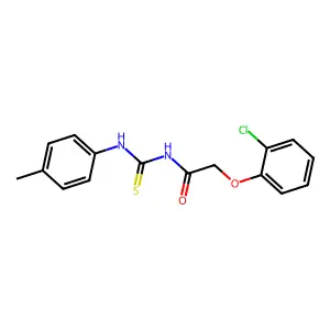 2-(2-chlorophenoxy)-N-[(4-methylphenyl)carbamothioyl]acetamide structure