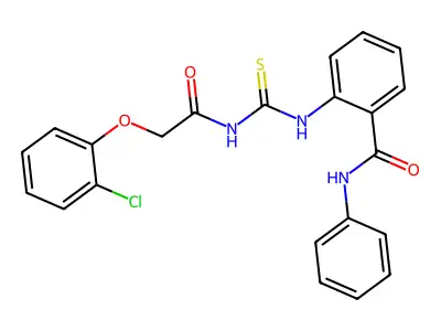 2-({[(2-Chlorophenoxy)acetyl]carbamothioyl}amino)-N-phenylbenzamide structure
