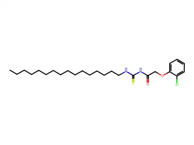 2-(2-chlorophenoxy)-N-(hexadecylcarbamothioyl)acetamide structure