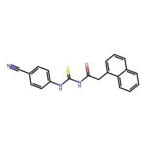N-[(4-cyanophenyl)thiocarbamoyl]-2-naphthalen-1-yl-acetamide structure