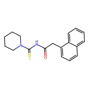 2-naphthalen-1-yl-N-(piperidine-1-carbothioyl)acetamide structure