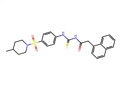 N-[[4-(4-methylpiperidin-1-yl)sulfonylphenyl]carbamothioyl]-2-naphthalen-1-ylacetamide structure