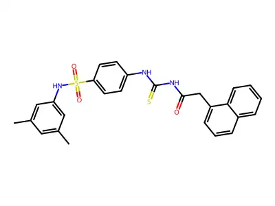 N-[[4-[(3,5-dimethylphenyl)sulfamoyl]phenyl]thiocarbamoyl]-2-naphthalen-1-yl-acetamide structure