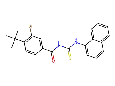 3-Bromo-4-tert-butyl-N-[(naphthalen-1-yl)carbamothioyl]benzamide structure