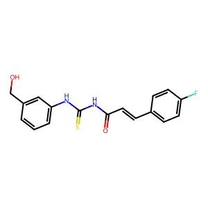 3-(4-Fluorophenyl)-N-{[3-(hydroxymethyl)phenyl]carbamothioyl}prop-2-enamide structure