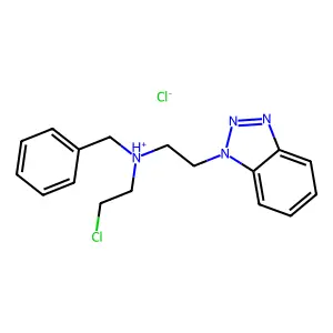 1H-Benzotriazole, 1-(2-(N-benzyl-N-(2-chloroethyl)amino)ethyl)-, hydrochloride structure