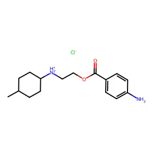 Benzoic acid, p-amino-, 2-((4-methylcyclohexyl)amino)ethyl ester, hydrochloride structure