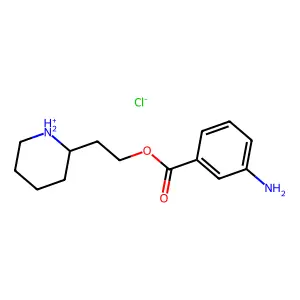 2-(Piperidin-2-yl)ethyl 3-aminobenzoate--hydrogen chloride (1/1) structure