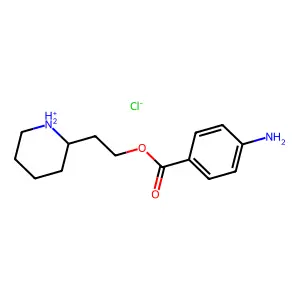 2-(Piperidin-2-yl)ethyl 4-aminobenzoate--hydrogen chloride (1/1) structure