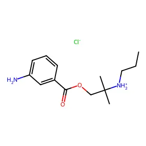 2-Methyl-2-(propylamino)propyl 3-aminobenzoate--hydrogen chloride (1/1) structure