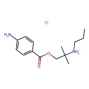 2-Methyl-2-(propylamino)propyl 4-aminobenzoate--hydrogen chloride (1/1) structure