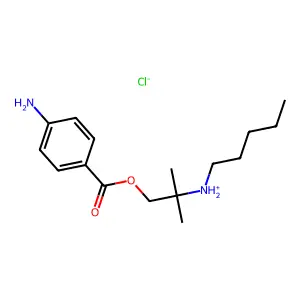 2-Methyl-2-(pentylamino)propyl 4-aminobenzoate--hydrogen chloride (1/1) structure