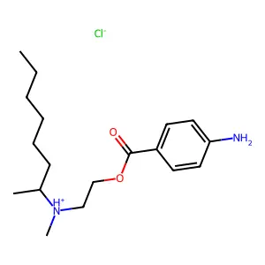 2-(Methyl(octan-2-yl)amino)ethyl 4-aminobenzoate--hydrogen chloride (1/1) structure