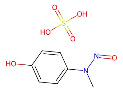 Phenol, 4-(N-methyl-N-nitrosoamino)-, sulfate structure