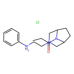 3,8-Diazabicyclo(3.2.1)octane, 3-(2-anilinoethyl)-8-propionyl-, hydrochloride structure