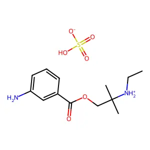 Sulfuric acid--2-(ethylamino)-2-methylpropyl 3-aminobenzoate (1/1) structure