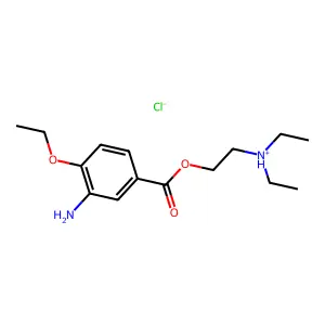 Benzoic acid, 3-amino-4-ethoxy-, 2-(diethylamino)ethyl ester, hydrochloride structure