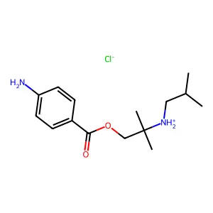 Benzoic acid, p-amino-, (2-(isobutylamino)-2-methyl)propyl ester, hydrochloride structure