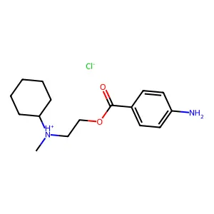 Benzoic acid, p-amino-, 2-(N-cyclohexyl-N-methylamino)ethyl ester, hydrochloride structure