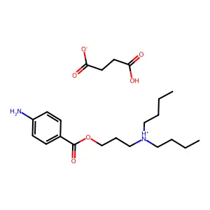 Benzoic acid, p-amino-, 3-(dibutylamino)propyl ester, succinate structure