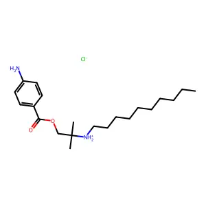 2-(Decylamino)-2-methylpropyl 4-aminobenzoate--hydrogen chloride (1/1) structure