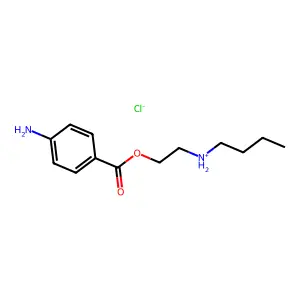 Benzoic acid, p-amino-, 2-(butylamino)ethyl ester, hydrochloride structure