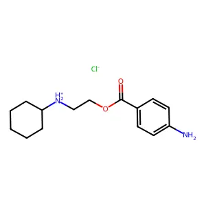 2-(Cyclohexylamino)ethyl 4-aminobenzoate--hydrogen chloride (1/1) structure