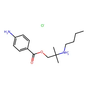 Benzoic acid, p-amino-, (2-(butylamino)-2-methyl)propyl ester, hydrochloride structure