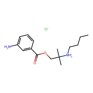 2-(Butylamino)-2-methylpropyl 3-aminobenzoate--hydrogen chloride (1/1) structure