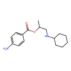 1-(Cyclohexylamino)propan-2-yl 4-aminobenzoate structure