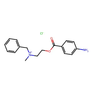 Benzoic acid, p-amino-, 2-(N-benzyl-N-methylamino)ethyl ester, hydrochloride structure