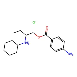 2-(Cyclohexylamino)butyl 4-aminobenzoate--hydrogen chloride (1/1) structure