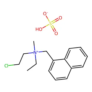 Ammonium, (2-chloroethyl)ethylmethyl(naphthylmethyl)-, methyl sulfate structure
