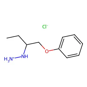 Hydrazine, ((1-phenoxymethyl)propyl)-, hydrochloride structure