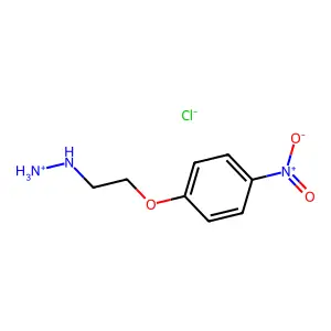 Hydrazine, (2-(p-nitrophenoxy)ethyl)-, hydrochloride structure