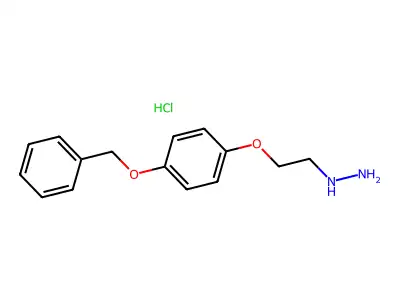 Hydrazine, (2-(p-benzyloxyphenoxy)ethyl)-, hydrochloride structure
