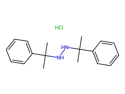 Hydrazine, 1,2-bis(alpha,alpha-dimethylbenzyl)-, hydrochloride structure