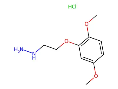 Hydrazine, (2-(2,5-dimethoxyphenoxy)ethyl)-, hydrochloride structure