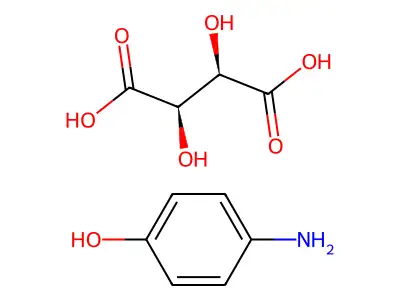 Phenol, p-amino-, tartrate structure