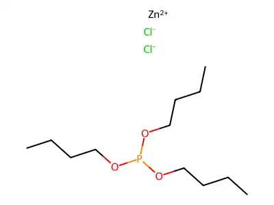 Phosphorous acid, tributyl ester, compd. with zinc chloride (1:1) structure