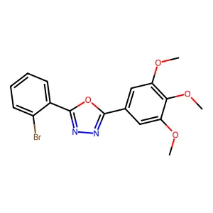 2-(2-Bromophenyl)-5-(3,4,5-trimethoxyphenyl)-1,3,4-oxadiazole structure