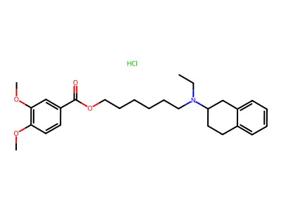 N-Aethyl-N-(6-(3,4-dimethoxybenzoyloxy)hexyl)-1,2,3,4-tetrahydro-2-naphthylamin-hydrochlorid structure