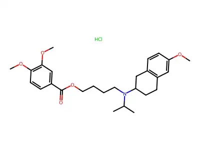 4-((6-Methoxy-1,2,3,4-tetrahydro-2-naphthalenyl)isopropylamino)butyl 3,4-dimethoxybenzoate structure