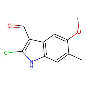 2-Chloro-5-methoxy-6-methyl-1H-indole-3-carbaldehyde structure