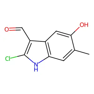1H-Indole-3-carboxaldehyde, 2-chloro-5-hydroxy-6-methyl- structure
