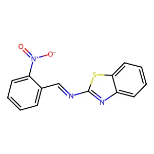 N-[(2-硝基苯基)亚甲基]-2-苯并噻唑胺 structure