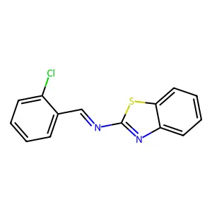 2-Benzothiazolamine, N-[(2-chlorophenyl)methylene]- structure