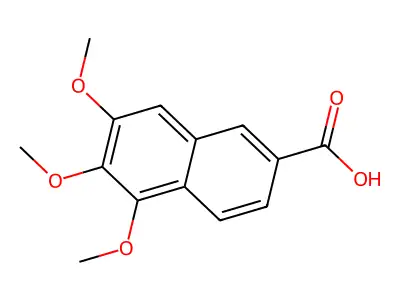 5,6,7-Trimethoxy-2-naphthoic acid structure