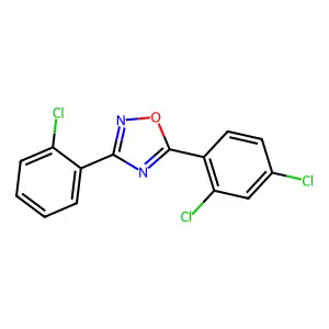 3-(2-Chlorophenyl)-5-(2,4-dichlorophenyl)-1,2,4-oxadiazole structure